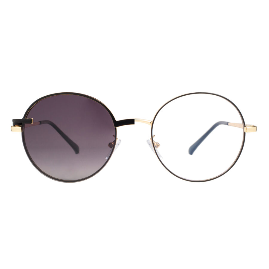 Okulary z nakładkami przeciwsłonecznymi